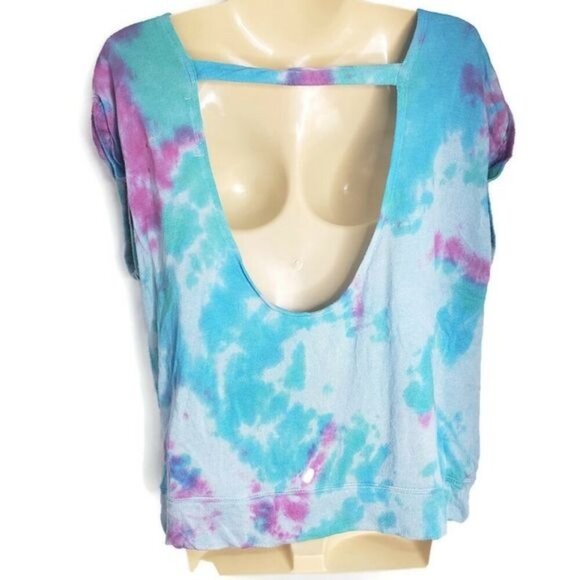 Victoria's Secret Sweatshirt Custom Tie Dye Back Cut Out Women's Size M - Picture 2 of 6
